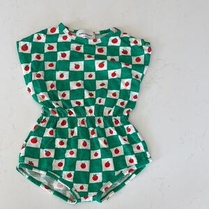 Bobo Choses Romper with Apple Print